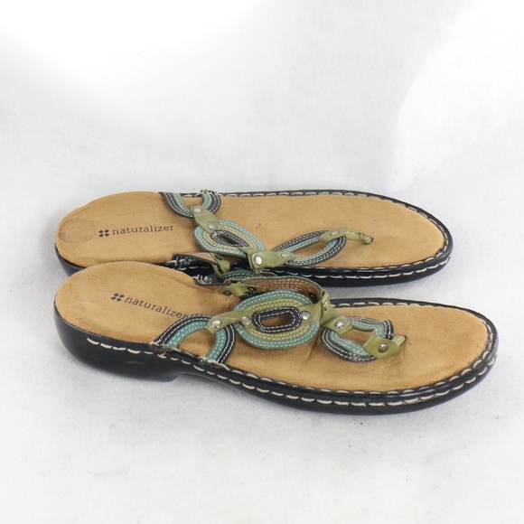 Naturalizer THEYER Leather Flip Flop Thong Sandals - Picture 6 of 8